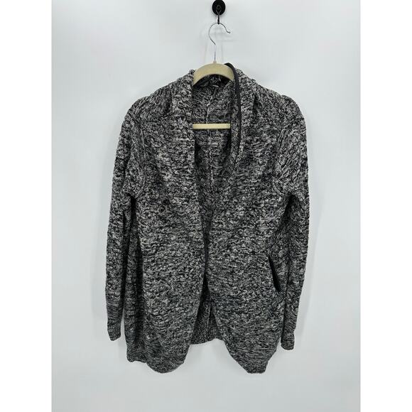 Lululemon Cardi All Day Black White Oversized Wool Long Cardigan Women OS - Picture 1 of 9